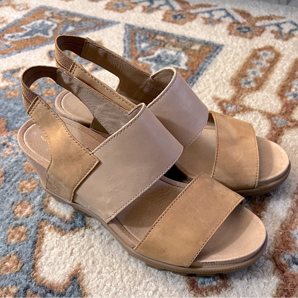 Sorel Wedge Sandals, worn once